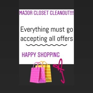 Closet clean out....everything must go!!!